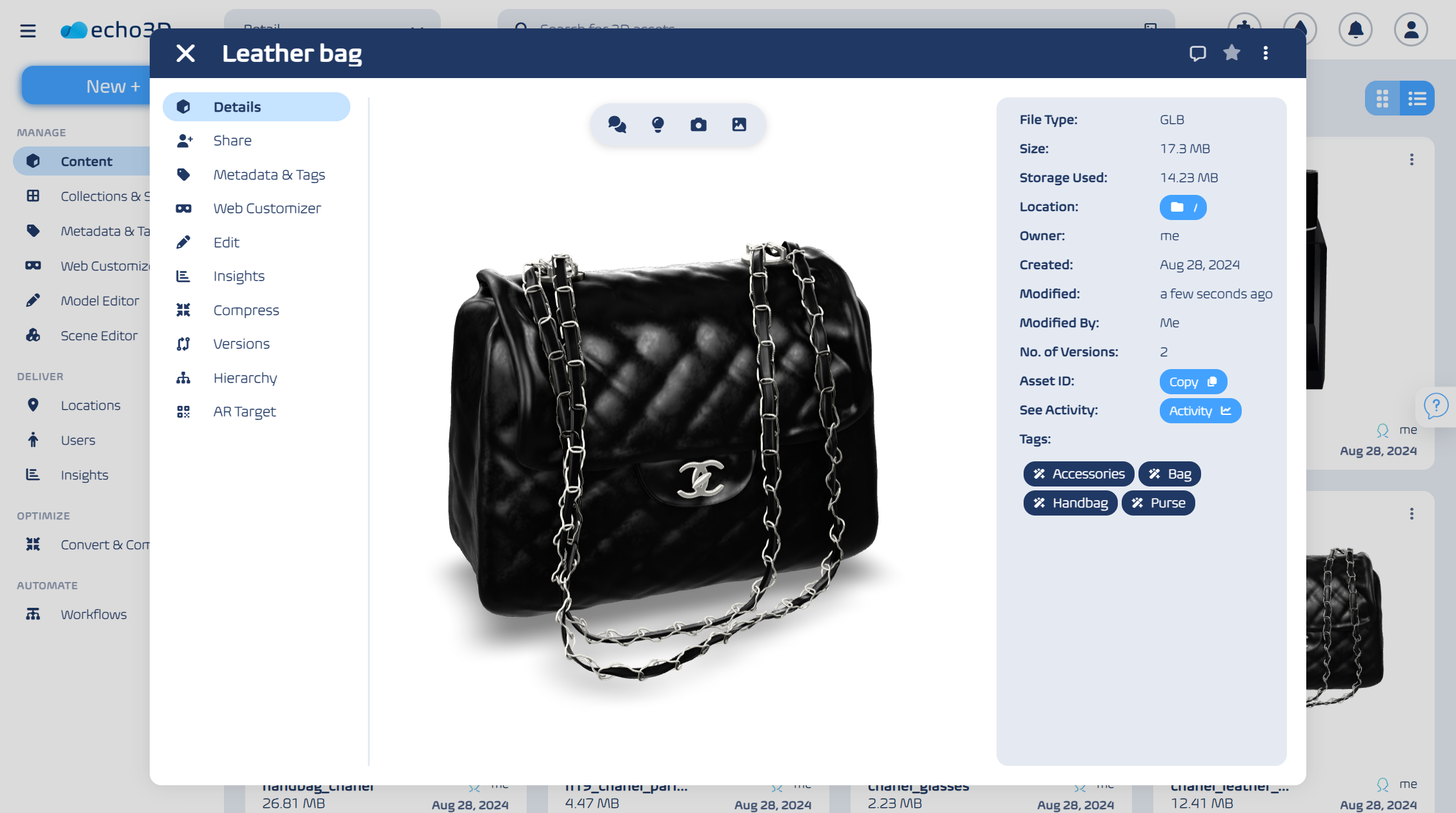 Marketing Asset Management for 3D