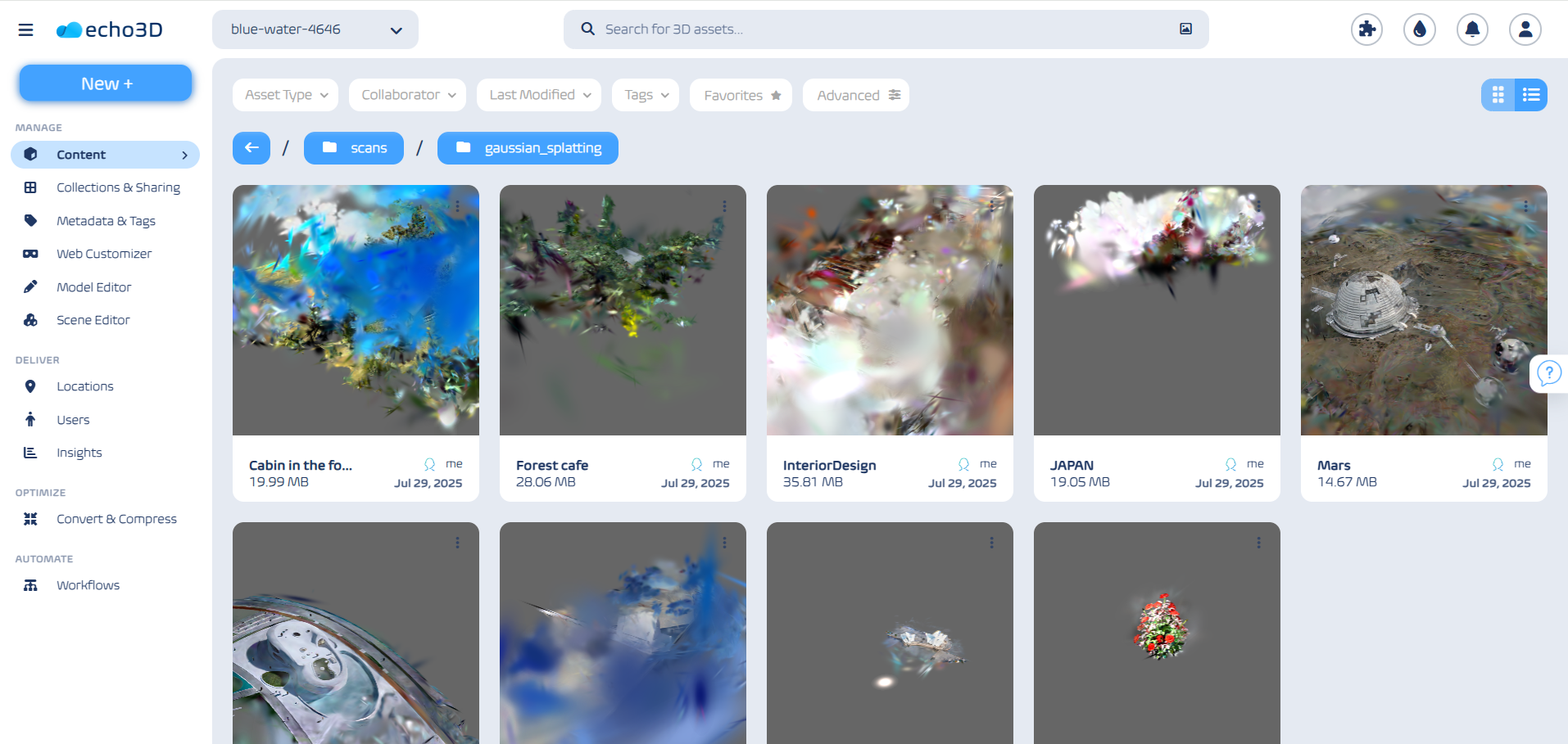echo3D 3D Digital Asset Management (DAM) for Enterprises